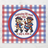 アメリカ250周年記念お土産 – 愛国心 ビールラベル (シングルラベル)