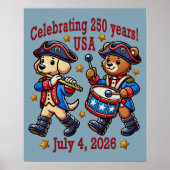 アメリカ250周年記念お土産 – 愛国心 ポスター (正面)