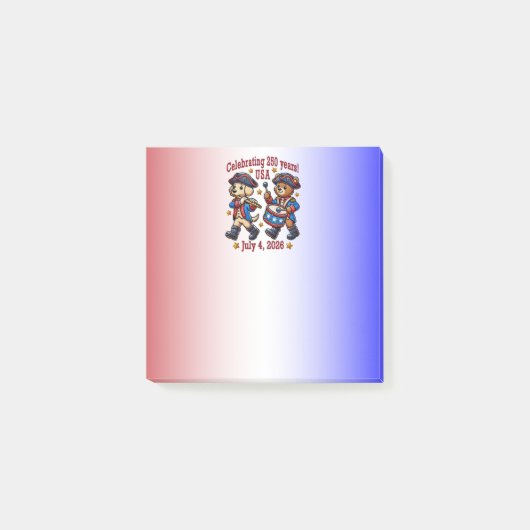 アメリカ250周年記念お土産 – 愛国心 ポストイット (正面)