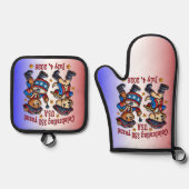 アメリカ250周年記念お土産 – 愛国心 鍋つかみ&鍋敷きセット (正面)