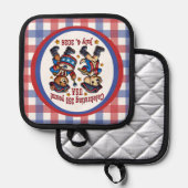 アメリカ250周年記念お土産 – 愛国心 鍋敷き (正面/裏面)