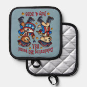 アメリカ250周年記念お土産 – 愛国心 鍋敷き (正面/裏面)