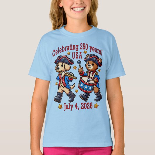 アメリカ250周年記念お土産 – 愛国心 Tシャツ (正面)