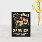 アメリカ250周年記念お祝い愛国U カード (黄色い花)