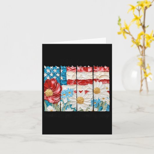 アメリカ250周年記念お祝い250年Am カード (黄色い花)