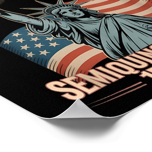 アメリカ250周年記念お祝い250年U ポスター (角)