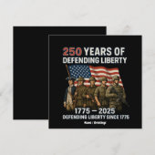 アメリカ250周年記念の星条旗軍事パレード 招待状 (正面/裏面)