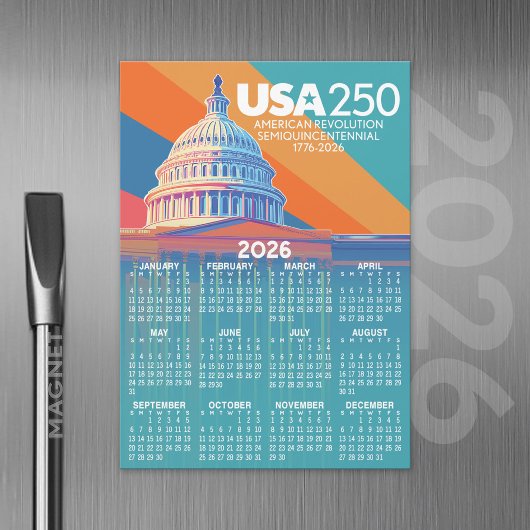 アメリカ250周年記念アメリカ合衆国議会議事堂デザインの2026年カレンダー