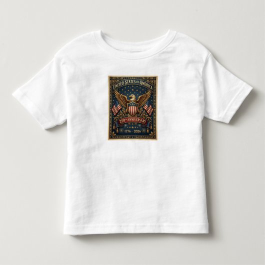 アメリカ250周年記念バージョン1 トドラーTシャツ (正面)