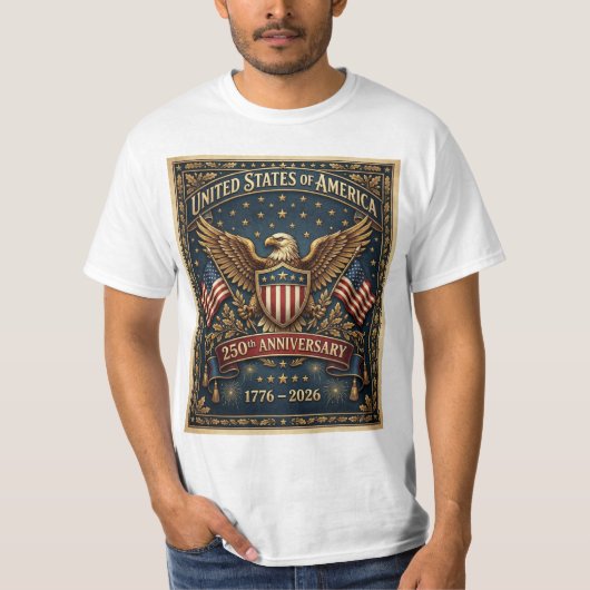 アメリカ250周年記念バージョン1 Tシャツ (正面)