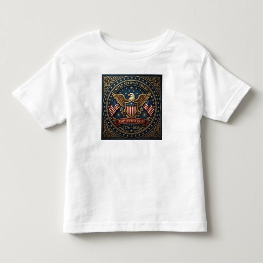 アメリカ250周年記念バージョン3 トドラーTシャツ (正面)