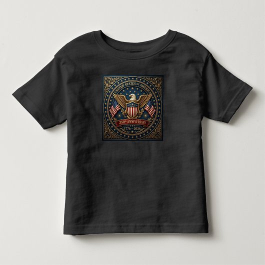 アメリカ250周年記念バージョン3 トドラーTシャツ (正面)