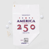 アメリカ250周年記念パトリオティック企業ロゴ 2026 ゴルファー ゴルフタオル (インサイチュ)