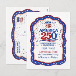 アメリカ250周年記念パーソナライズ シーズンポストカード