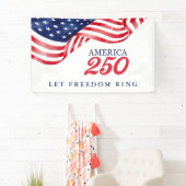 アメリカ250周年記念愛国アメリカ国旗バナー 横断幕 (インサイチュ)