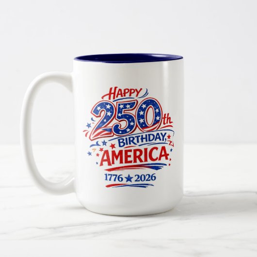 アメリカ250周年記念愛国者 ツートーンマグカップ (左)