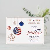 アメリカ250周年記念愛国記念品 箔シーズンカード (立ち正面)