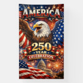 アメリカ250周年記念鷲とアメリカ連邦議会議事堂 横断幕 (縦)