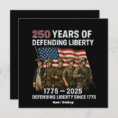 アメリカ250周年記念 アメリカ国旗 軍事パレード 招待状 (正面/裏面)