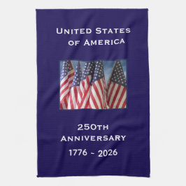 アメリカ250周年記念 アメリカ愛国旗 キッチンタオル