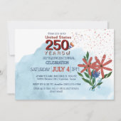 アメリカ250周年記念 フリーダム フローラル アニバーサリー 招待状 (裏面)