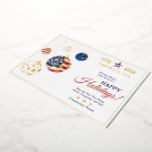 アメリカ250周年記念 愛国的な赤い記念品 箔シーズンカード (回転した状態)