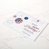 アメリカ250周年記念 愛国的な青いメモリアル 箔シーズンカード (回転した状態)