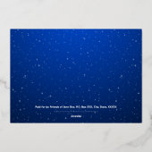 アメリカ250周年記念 愛国的な青いメモリアル 箔シーズンカード (裏面)