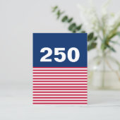 アメリカ250周年記念 赤白青USA ポストカード (スタンド正面)