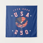 アメリカ250周年記念 USA 250 1776 2026 タペストリー (正面)