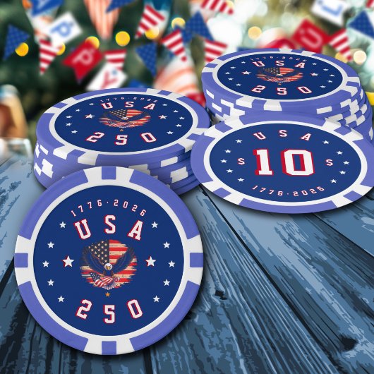 アメリカ250周年記念 USA 250 1776 2026 ポーカーチップ