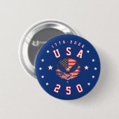 アメリカ250周年記念 USA 250 1776 2026 缶バッジ (正面&裏面)