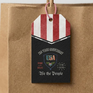 アメリカ250周年記念「We the People」愛国者アニバーサリー ギフトタグ