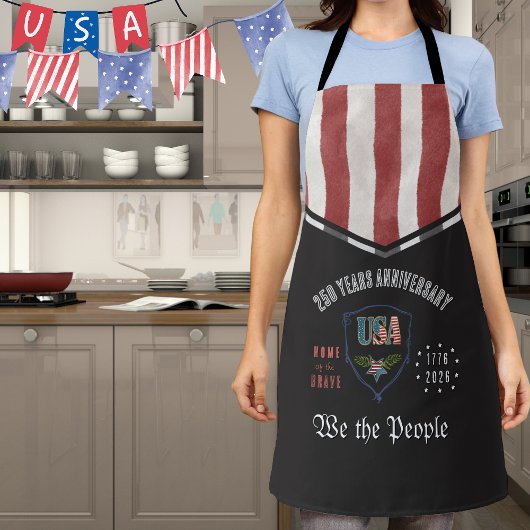 アメリカ250周年記念「We the People」愛国者パーティーBBQ エプロン