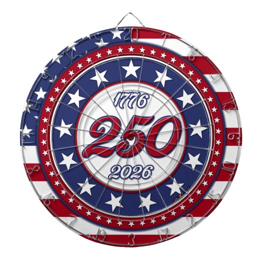 アメリカ250周年誕生日 アメリカ国旗 ダーツボード (正面)