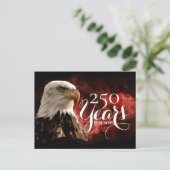 アメリカ250周年誕生日 愛国的なイーグル ポストカード (スタンド正面)
