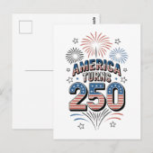 アメリカ250周年7月4日花火祭り ポストカード (正面/裏面)