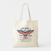 アメリカ250周年 ハクトウワシ 名前入りミニマリスト   トートバッグ (裏面)