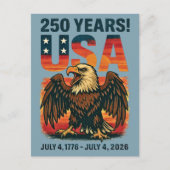 アメリカ250周年 - 愛国的なハリアー 7月4日 2026 ポストカード (正面)
