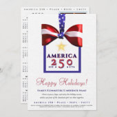 アメリカ250周年 愛国的な2026年カレンダーキャンペーン シーズンカード (正面/裏面)