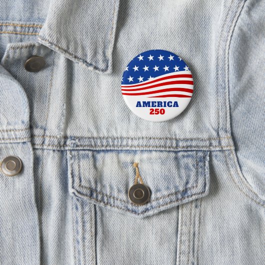 アメリカ250周年 愛国 アメリカ国旗 ピンボタン 缶バッジ (インサイチュ)