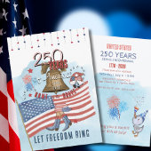 アメリカ250周年 1776-2026 テキサススタイルの独立記念日 招待状