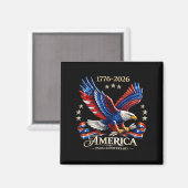 アメリカ250周年 4th of July 記念日 マグネット (正面/裏面)