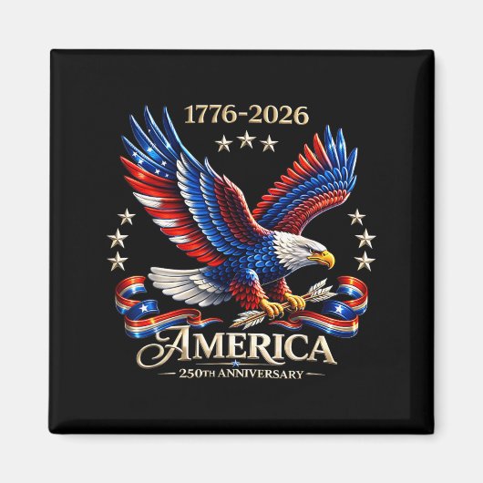 アメリカ250周年 4th of July 記念日 マグネット (正面)