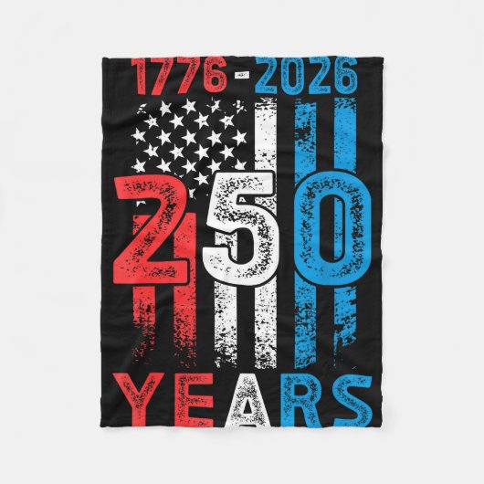 アメリカ250周年 4th of July 250年 フリースブランケット (正面)