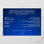 アメリカ250愛国的なホリデーアニバーサリーブルー 箔招待状 (裏面)