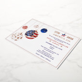 アメリカ250愛国的ホリデーフェテアニバーサリー 箔招待状 (回転した状態)