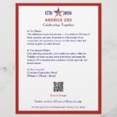 アメリカ250愛国赤2026カレンダー記念 チラシ (裏面)