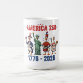 アメリカ250歳の愉快なガチョウのパトリオティックコーヒーマグ コーヒーマグカップ (中央)