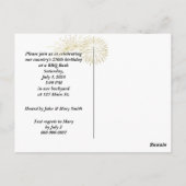 アメリカ250歳の誕生日パーティー ポストカード (裏面)